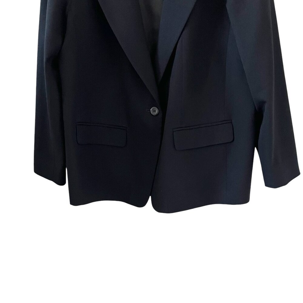 Pendleton 100% Wool Button Front Blazer In Black … - image 5